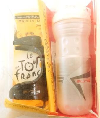 ELITE CARBON TOUR DE FRANCE BOTTLE + CAGE - Porte bidon