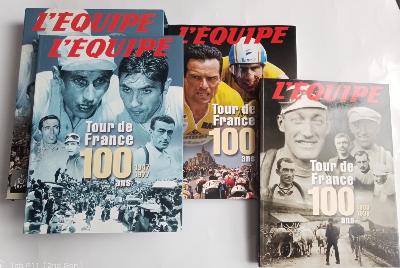 L'EQUIPE - TOUR DE FRANCE 100 ANS. 3 Livres Collectors