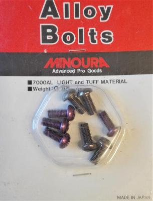 8 MINOURA ALLOY BOTTLE CAGE SCREWS - 8 Vis porte bidon alu