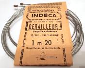 2 DERAILLEURS CABLES INDECA - Cables de derailleurs 1.20m
